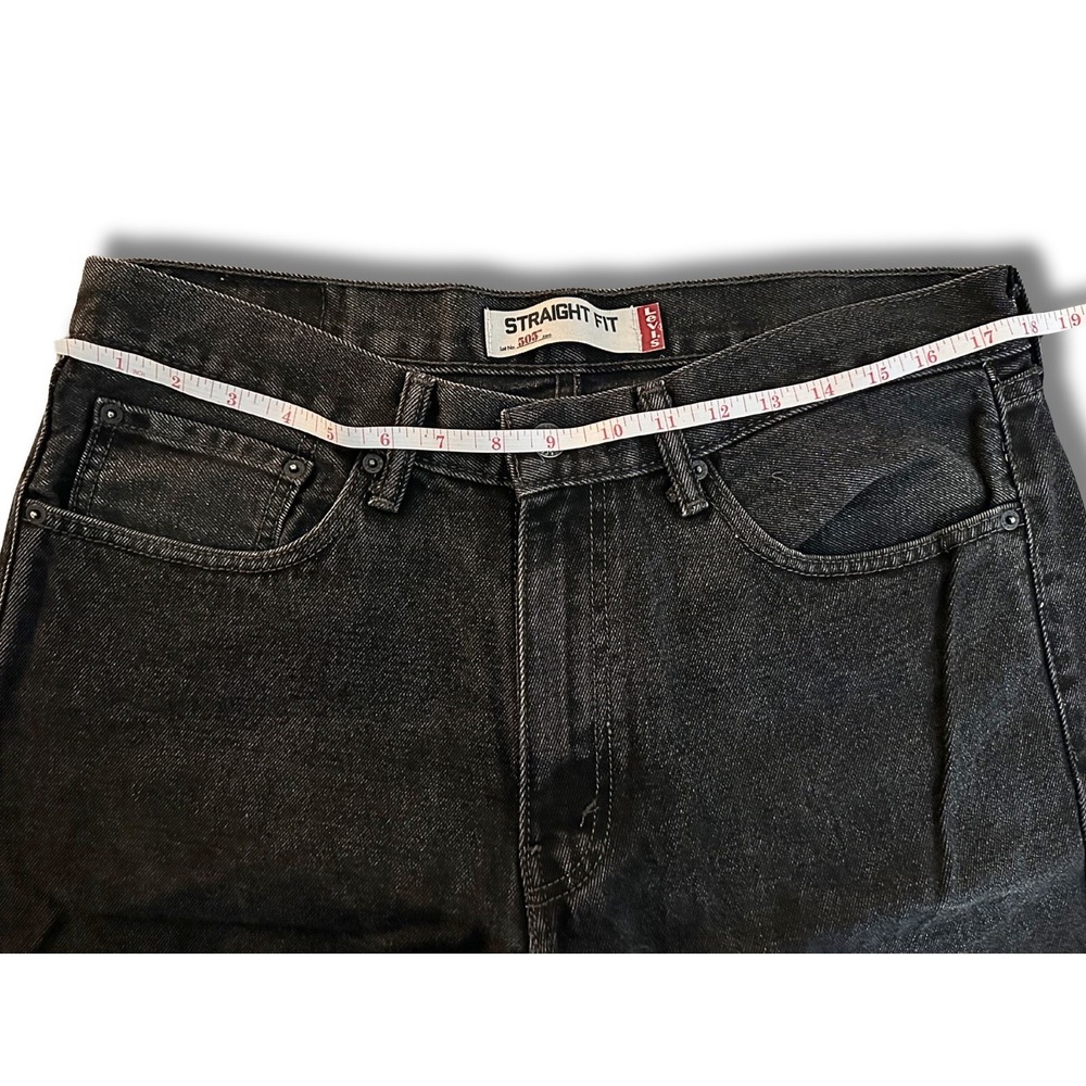 Levi's 505 Men's Jeans 34x29 Straight Leg Faded Black Denim Regular Fit Pants - Picture 5 of 14